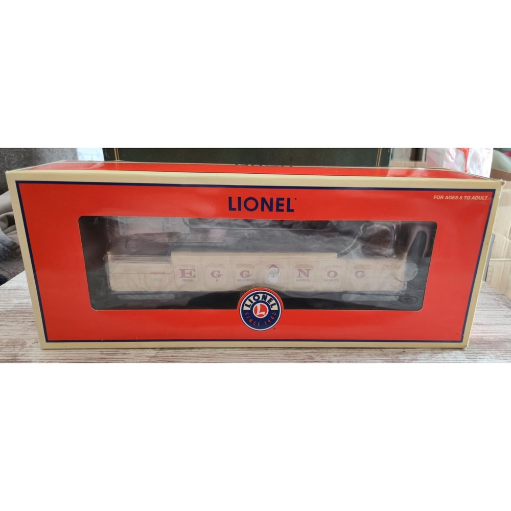 Vtg Lionel Egg Nog Barrel Unloading Animated Flat Car 6-26808 - NOS